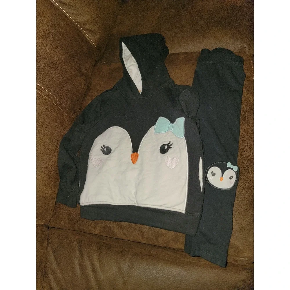 Gymboree polar party penguin‎ sweatshirt and leggings size 3t hoodie